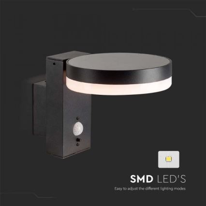 LED Vonkajšie solárne nástenné svietidlo so senzorom LED/5,5W/3,7V 3000K IP54 2000 mAh