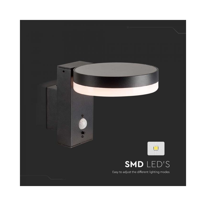 LED Vonkajšie solárne nástenné svietidlo so senzorom LED/5,5W/3,7V 3000K IP54 2000 mAh