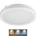 LED Vonkajšie stropné svietidlo BENO E LED/30W/230V 3000/4000/6500K pr. 30 cm IP65 biela
