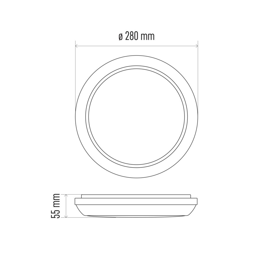 LED Vonkajšie stropné svietidlo DORI LED/24W/230V IP54 guľaté