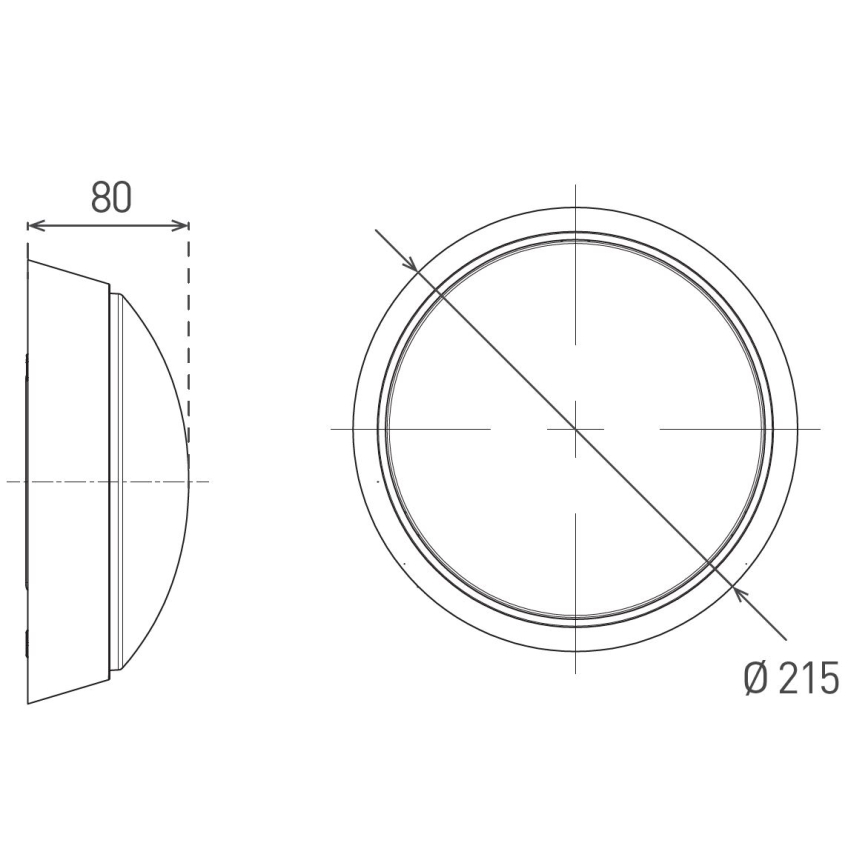 LED Vonkajšie stropné svietidlo LED/12W/230V 3000/4000/6500K IP65 biela