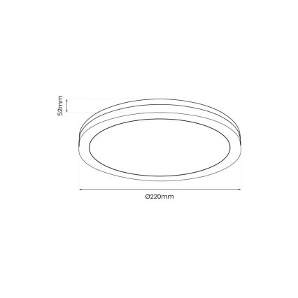 LED Vonkajšie stropné svietidlo MARLON LED/18W/230V 4000K IP54 čierna