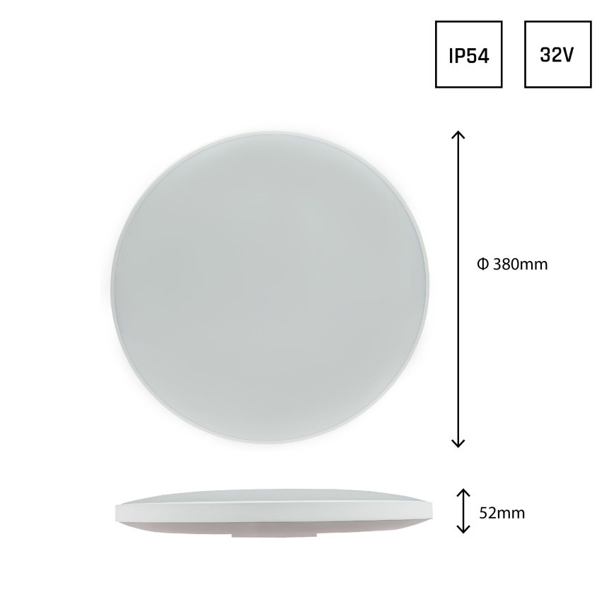 LED Vonkajšie stropné svietidlo NYMPHEA LED/32W/230V IP54 6000K