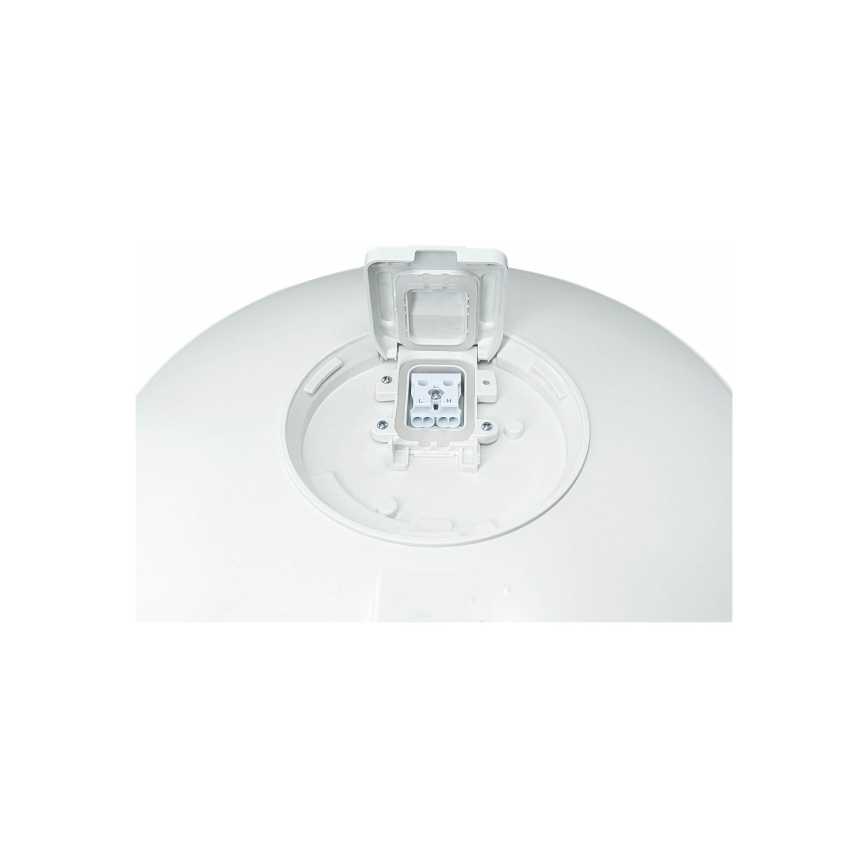 LED vonkajšie stropné svietidlo s pohybovým senzorom VISTA LED/15W/230V pr. 26 cm IP54 biela