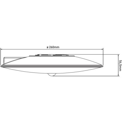 LED vonkajšie stropné svietidlo s pohybovým senzorom VISTA LED/15W/230V pr. 26 cm IP54 biela