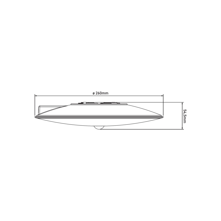 LED vonkajšie stropné svietidlo s pohybovým senzorom VISTA LED/15W/230V pr. 26 cm IP54 biela