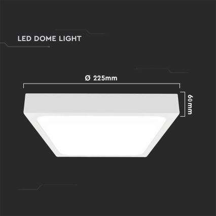 LED Vonkajšie stropné svietidlo so senzorom LED/18W/230V 4000K IP44 biela