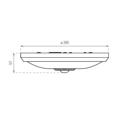 LED Vonkajšie stropné svietidlo so senzorom PIR LED/16W/230V IP54