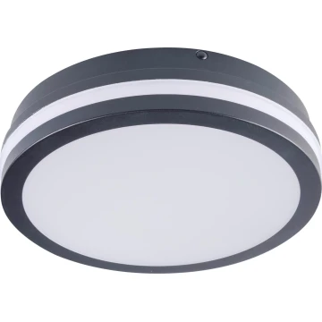 LED Vonkajšie stropné svietidlo so senzorom pohybu BENO LED/12/18W/230V 3000/3500/4000K IP65 antracit guľatý