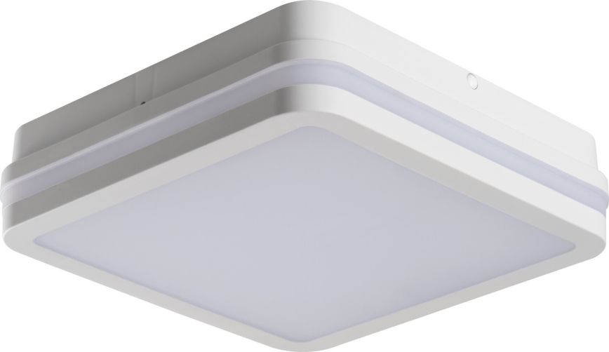 LED Vonkajšie stropné svietidlo so senzorom pohybu BENO LED/12/18W/230V 3000/3500/4000K IP65 biela hranatý