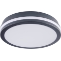 LED Vonkajšie stropné svietidlo so senzorom pohybu BENO LED/24/30W/230V 3000/3500/4000K IP65 antracit guľatý