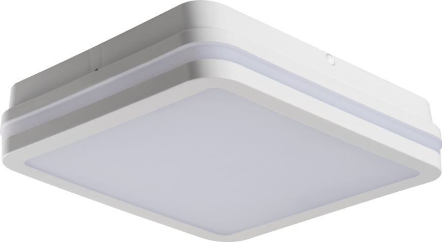 LED Vonkajšie stropné svietidlo so senzorom pohybu BENO LED/24/30W/230V 3000/3500/4000K IP65 biela hranatý