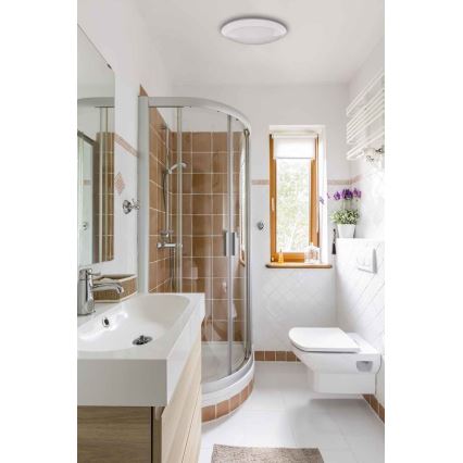LED Vonkajšie stropné svietidlo so senzorom RENO LED/16W/230V IP66 biela