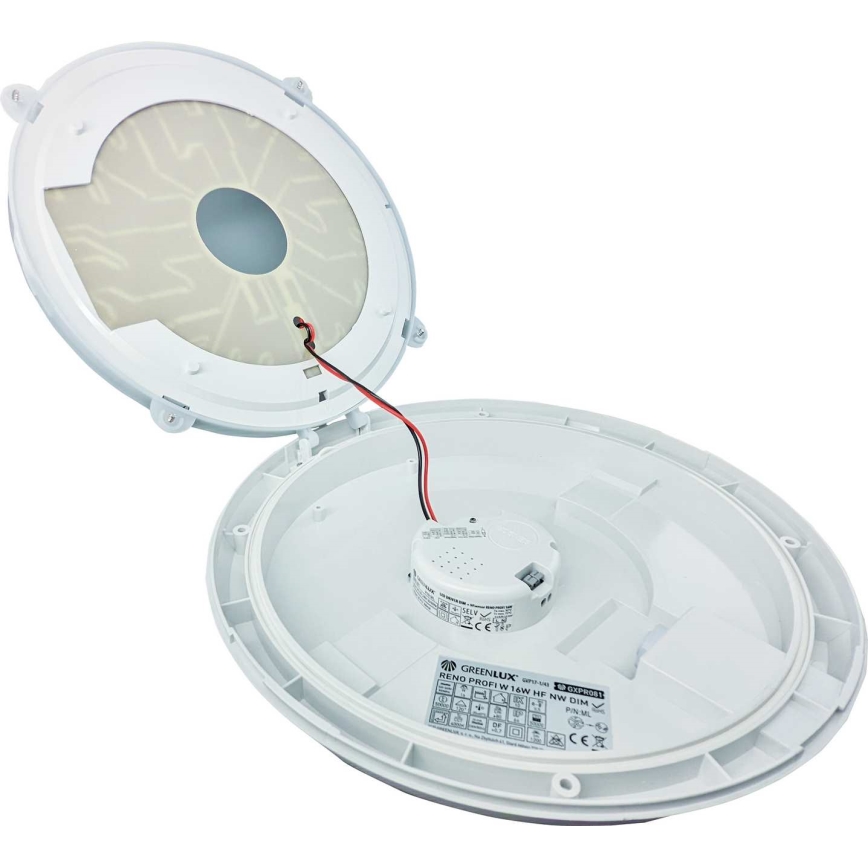 LED Vonkajšie stropné svietidlo so senzorom RENO LED/16W/230V IP66 biela