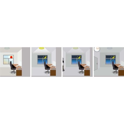 LED Vonkajšie stropné svietidlo so senzorom RENO LED/16W/230V IP66 biela