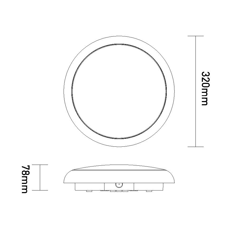 LED Stmievateľné vonkajšie stropné svietidlo STROPY LED/12/15/18/22W/230V 3000/4000/6000K IP65 čierna