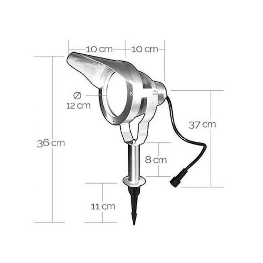 LED Vonkajšie svietidlo EASY CONNECT 1xGU10/10W/230V IP67 matný chróm
