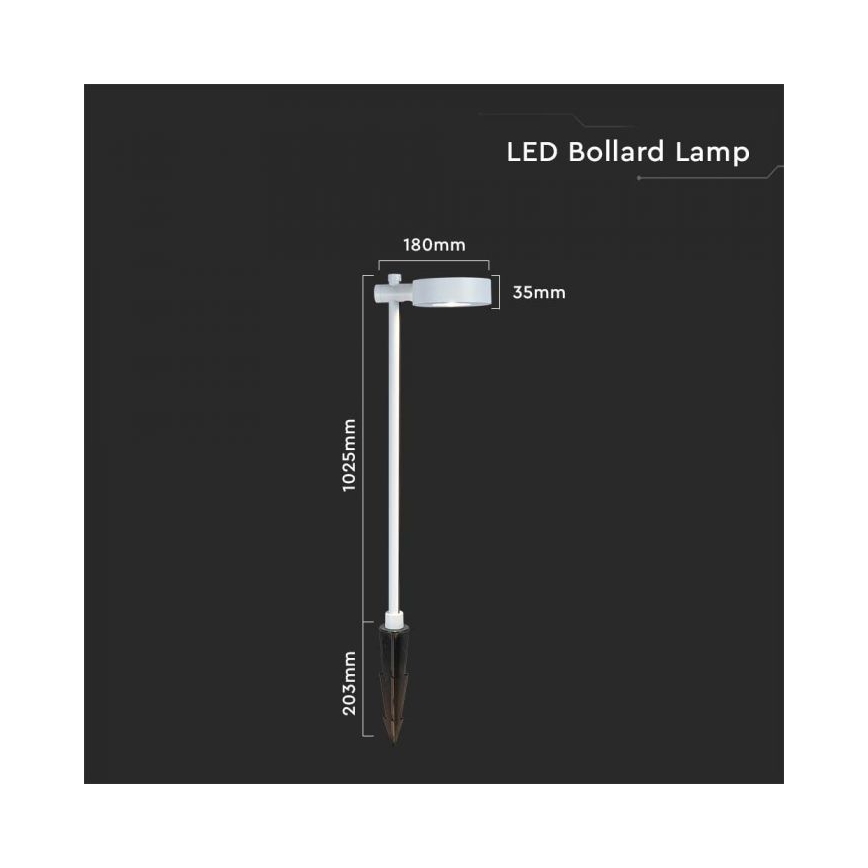 LED vonkajšie svietidlo LED/7W/230V 3000K IP65 biele