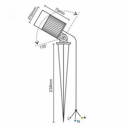 LED Vonkajšie svietidlo  LED/7W/85-264V IP67