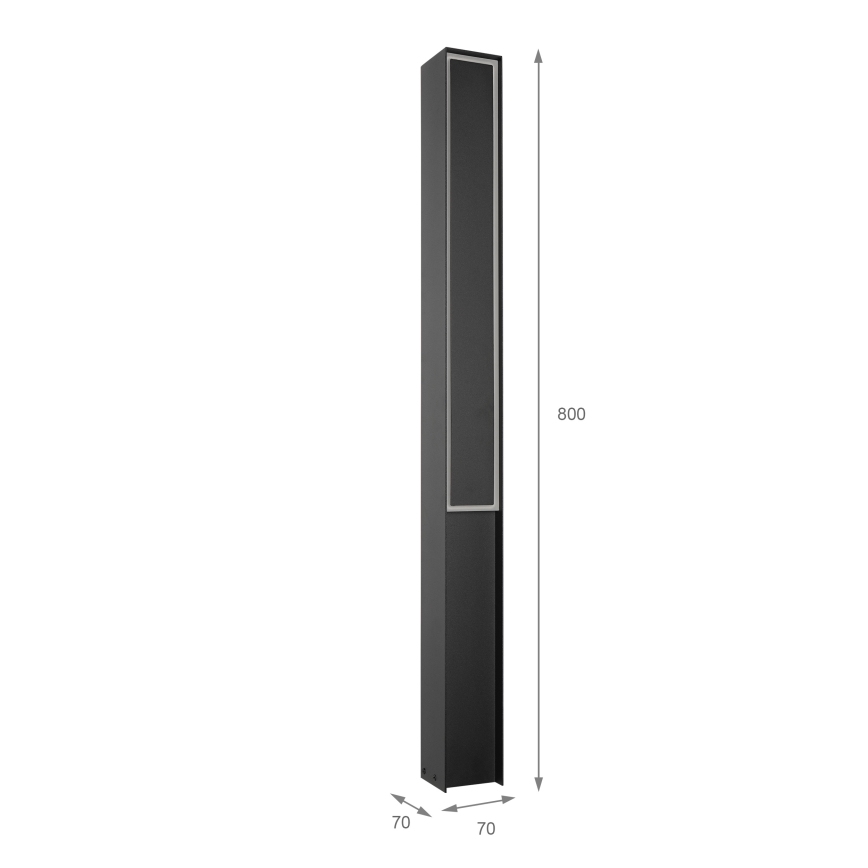 LED vonkajšie svietidlo MODO LED/23,4W/230V 4000K IP44 80 cm čierna