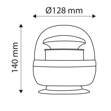 LED Výstražný maják na magnet LIGHT LED SMD 2835/12-24V