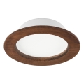 LED Zapustené svietidlo WOODY SPOT LED/12,5W/230V 3000K čerešňa ? 16 cm