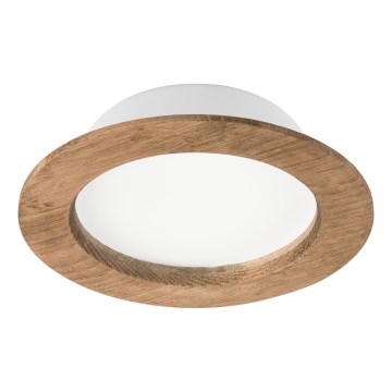 LED Zapustené svietidlo WOODY SPOT LED/12,5W/230V 4000K orech ? 16 cm
