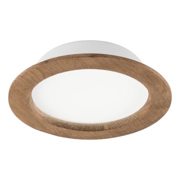 LED Zapustené svietidlo WOODY SPOT LED/16,5W/230V 4000K orech ? 18,5 cm