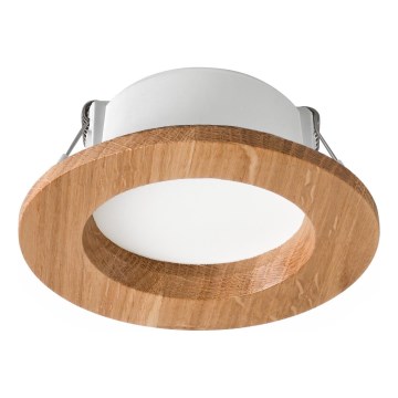LED Zapustené svietidlo WOODY SPOT LED/5,5W/230V 4000K dub ? 10 cm