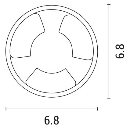 LED Zápustné svítidlo LED/3W/12V IP65