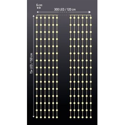 LED  záves LED/3xAA
