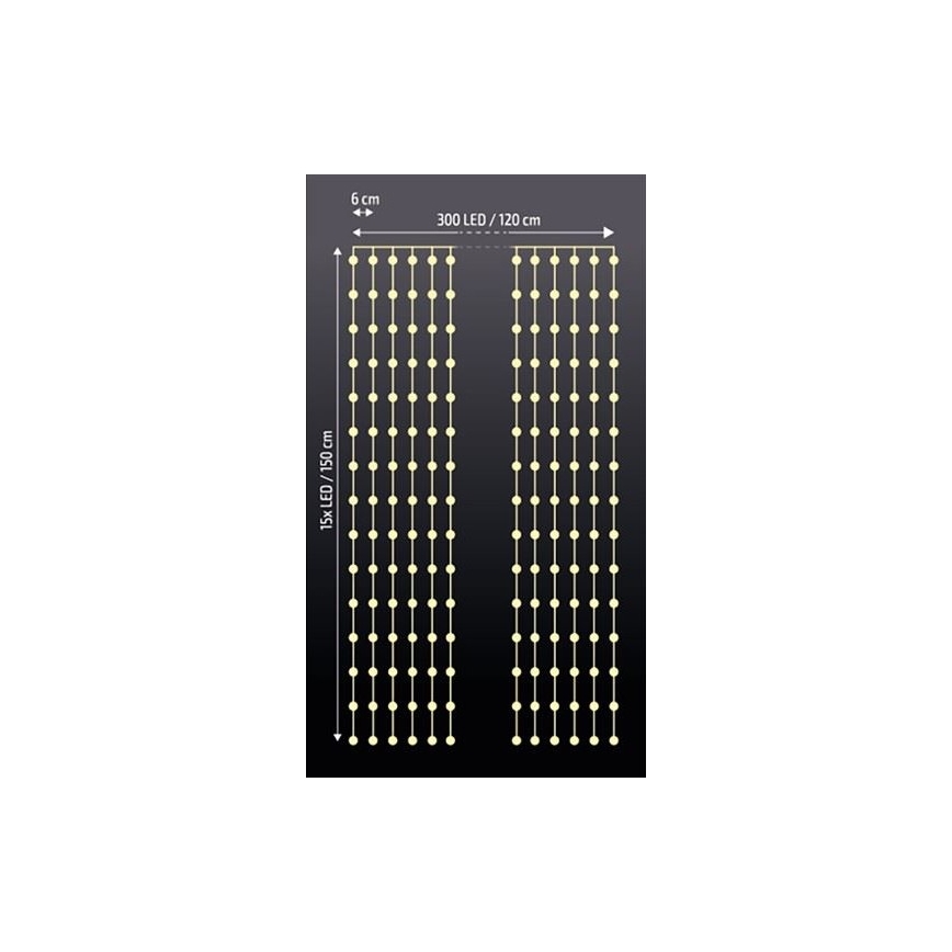 LED  záves LED/3xAA