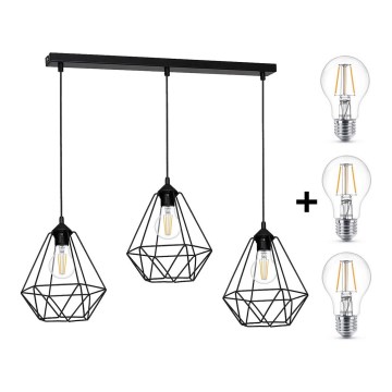 LED Závesné svietidlo BASKET 3xE27/4,3W/230V LED Závesné svietidlo BASKET 3xE27/4,3W/230V