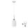 LED závesné svietidlo HARMA 1xE27/60W/230V, priemer 14 cm, matný chróm/biela