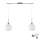 LED Závesné svietidlo HARMA 2xE27/60W/230V matný chróm/biely