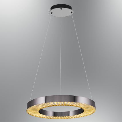 LED Závesné svietidlo JESI LED/35W/230V 3000K priemer 60 cm strieborná