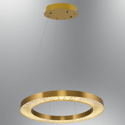 LED závesné svietidlo JESI LED/85W/230V 3000K Ø 80 cm bronzové