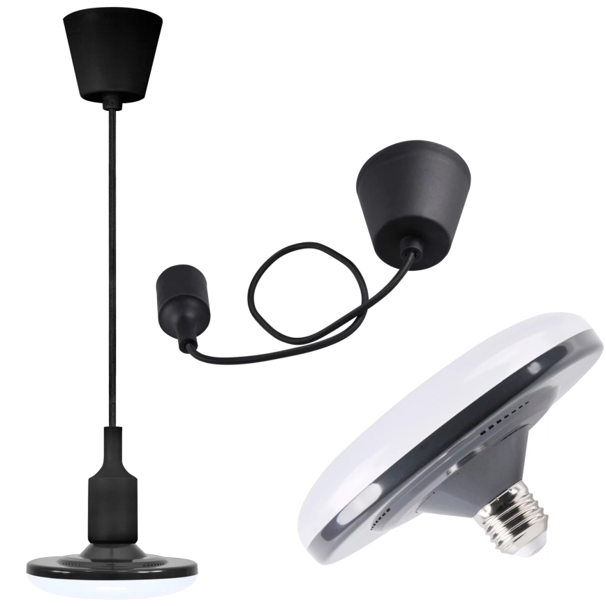 LED Závesné svietidlo KIKI 1xE27/10W/230V čierne