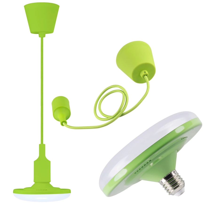 LED Závesné svietidlo KIKI 1xE27/10W/230V zelené