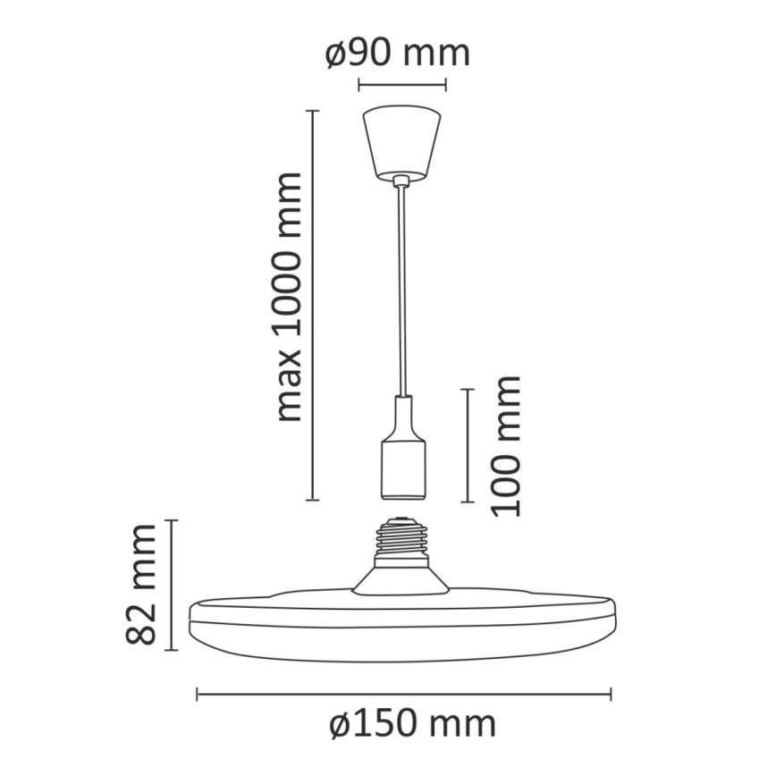 LED Závesné svietidlo KIKI 1xE27/10W/230V zelené