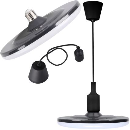 LED Závesné svietidlo KIKI 1xE27/15W/230V čierne
