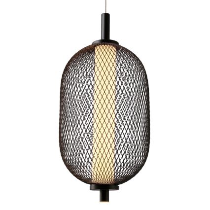 LED závesné svietidlo na lanku PUMA LED/10W/230V pr. 15 cm čierne