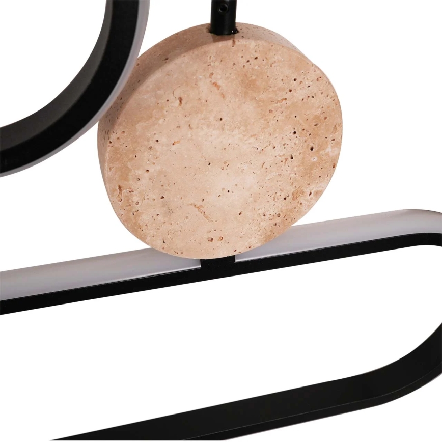 LED závesný luster FLORENTYNA LED/48W/230V 4000K čierna/béžová