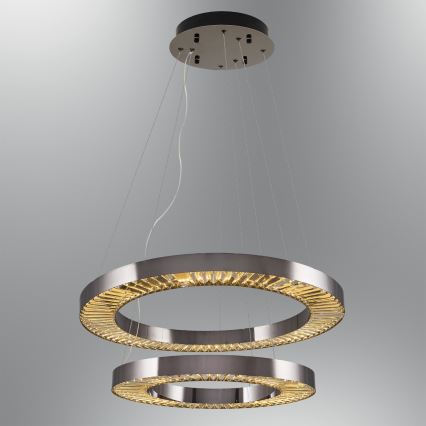 LED Závesný luster JESI LED/140W/230V 3000K pr. 100 cm strieborný