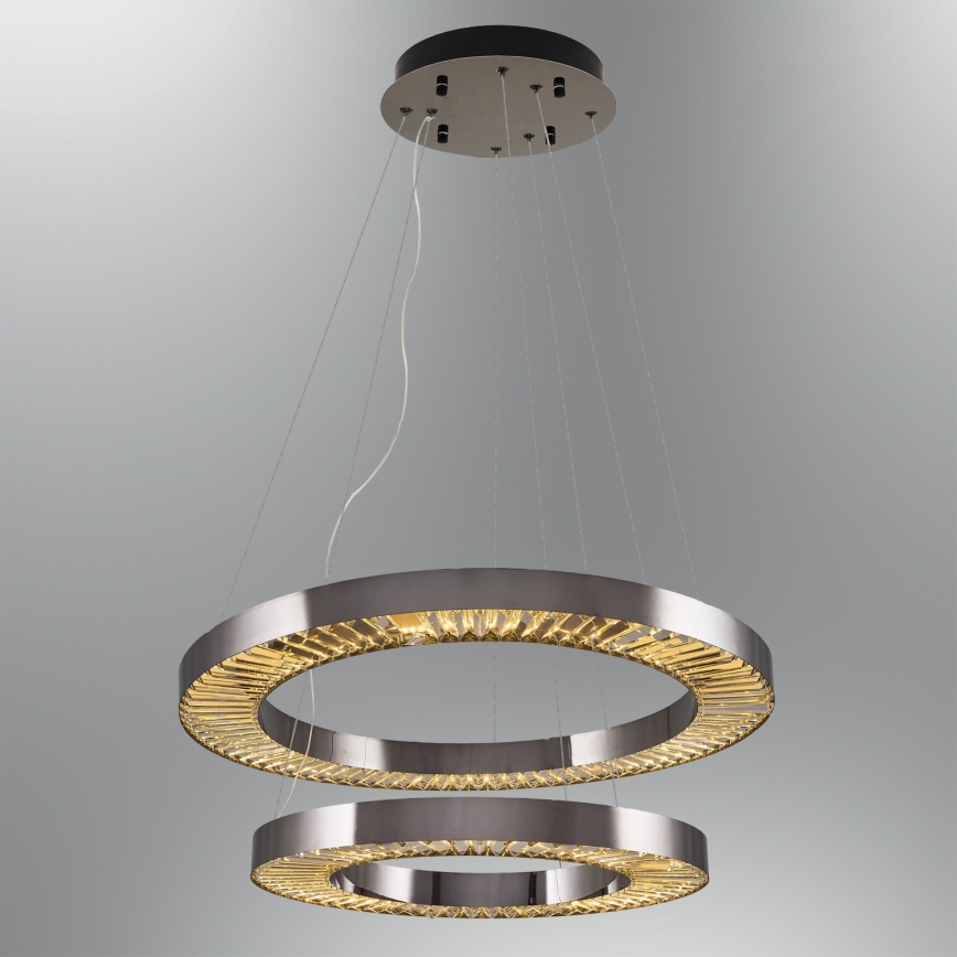 LED Závesný luster JESI LED/140W/230V 3000K pr. 100 cm strieborný