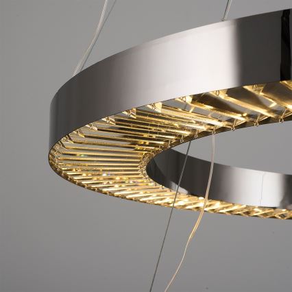 LED Závesný luster JESI LED/140W/230V 3000K pr. 100 cm strieborný