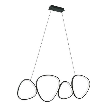 LED závesný luster na lane PETRA LED/48W/230V 4000K čierny