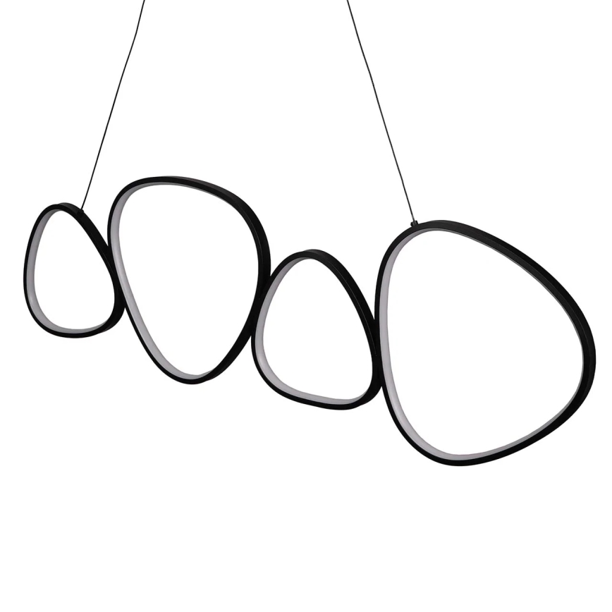 LED závesný luster na lane PETRA LED/48W/230V 4000K čierny