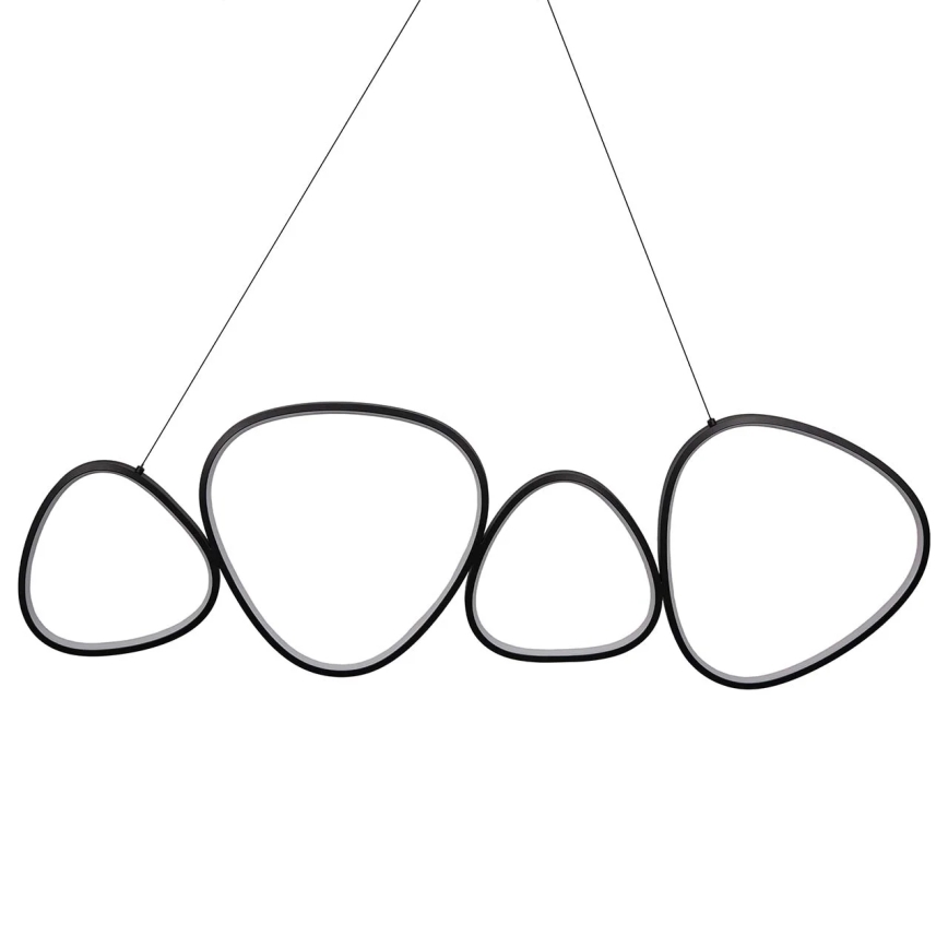 LED závesný luster na lane PETRA LED/48W/230V 4000K čierny