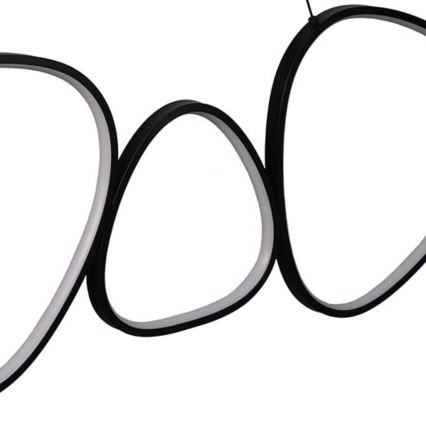 LED závesný luster na lane PETRA LED/48W/230V 4000K čierny